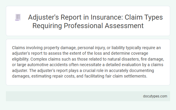 Adjuster's Report in Insurance: Claim Types Requiring Professional Assessment