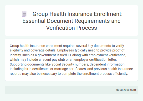 Group Health Insurance Enrollment: Essential Document Requirements and Verification Process