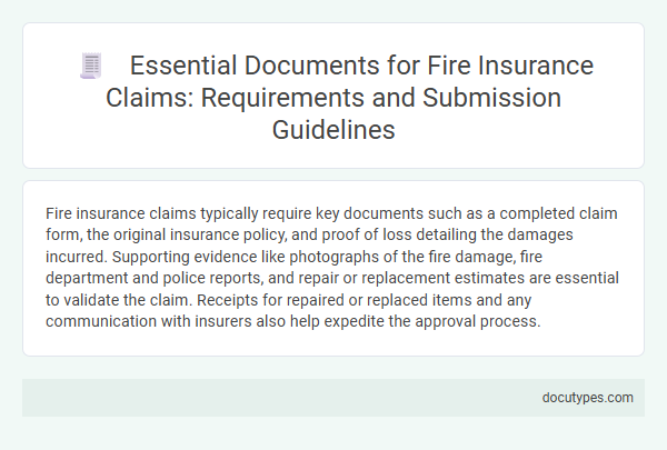 Essential Documents for Fire Insurance Claims: Requirements and Submission Guidelines