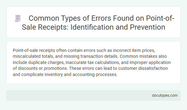 Common Types of Errors Found on Point-of-Sale Receipts: Identification and Prevention