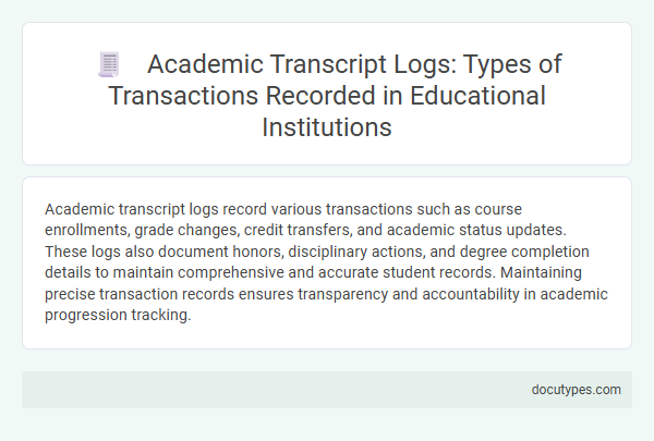 Academic Transcript Logs: Types of Transactions Recorded in Educational Institutions