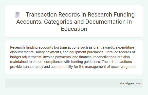 Transaction Records in Research Funding Accounts: Categories and Documentation in Education