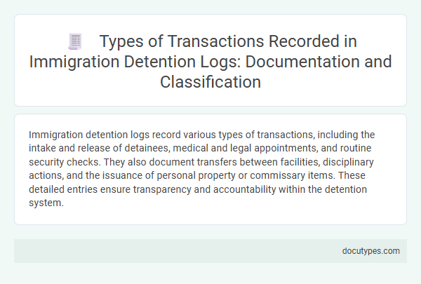 Types of Transactions Recorded in Immigration Detention Logs: Documentation and Classification