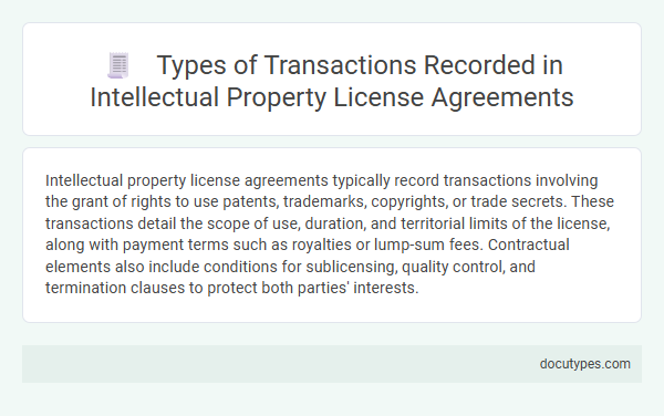 Types of Transactions Recorded in Intellectual Property License Agreements