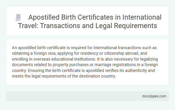 Apostilled Birth Certificates in International Travel: Transactions and Legal Requirements
