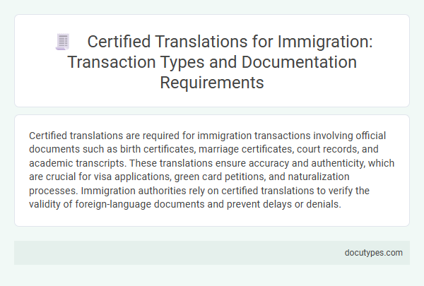 Certified Translations for Immigration: Transaction Types and Documentation Requirements