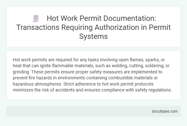 Hot Work Permit Documentation: Transactions Requiring Authorization in Permit Systems