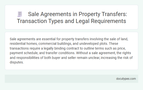 Sale Agreements in Property Transfers: Transaction Types and Legal Requirements
