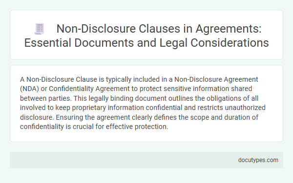 Non-Disclosure Clauses in Agreements: Essential Documents and Legal Considerations