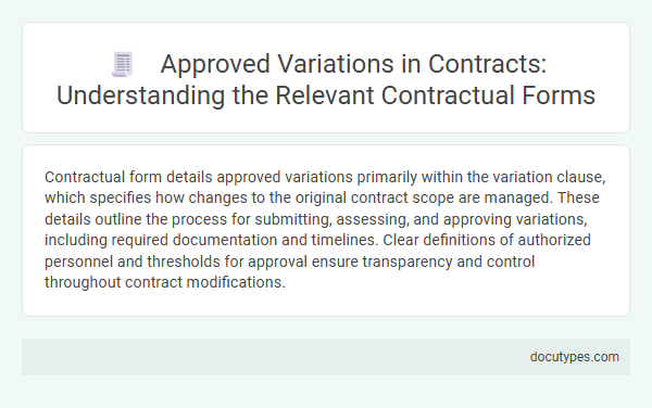 Approved Variations in Contracts: Understanding the Relevant Contractual Forms