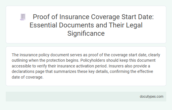Proof of Insurance Coverage Start Date: Essential Documents and Their Legal Significance