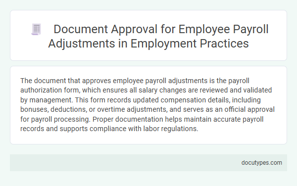 Document Approval for Employee Payroll Adjustments in Employment Practices