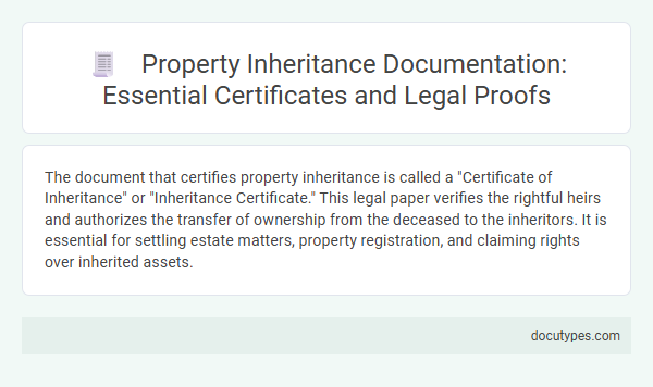 Property Inheritance Documentation: Essential Certificates and Legal Proofs