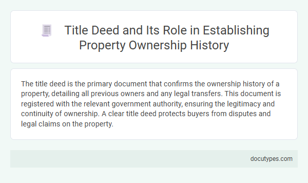 Title Deed and Its Role in Establishing Property Ownership History