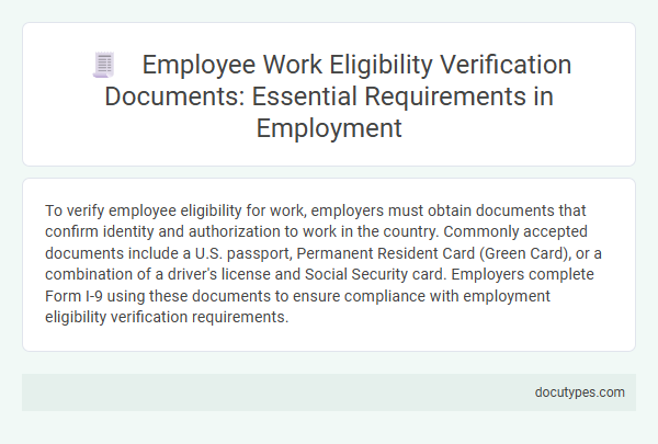 Employee Work Eligibility Verification Documents: Essential Requirements in Employment