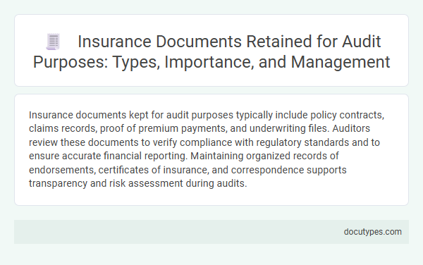 Insurance Documents Retained for Audit Purposes: Types, Importance, and Management