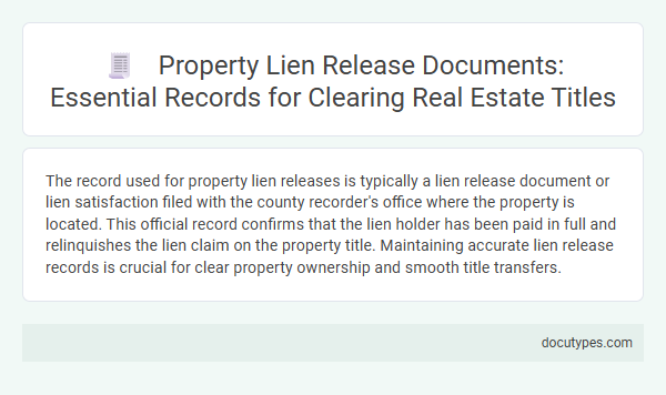 Property Lien Release Documents: Essential Records for Clearing Real Estate Titles