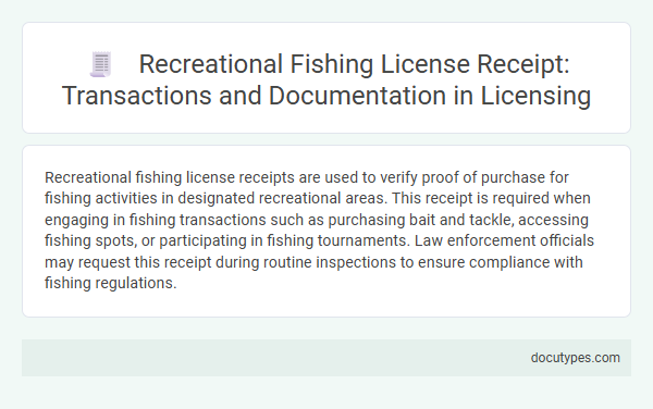 Recreational Fishing License Receipt: Transactions and Documentation in Licensing