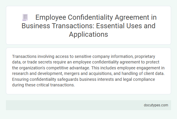 Employee Confidentiality Agreement in Business Transactions: Essential Uses and Applications
