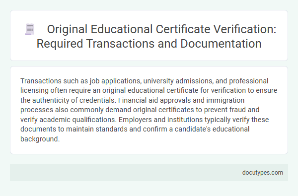 Original Educational Certificate Verification: Required Transactions and Documentation