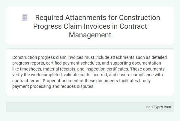 Required Attachments for Construction Progress Claim Invoices in Contract Management