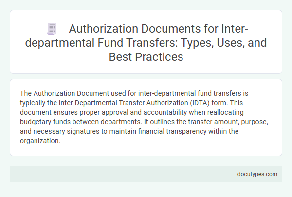 Authorization Documents for Inter-departmental Fund Transfers: Types, Uses, and Best Practices