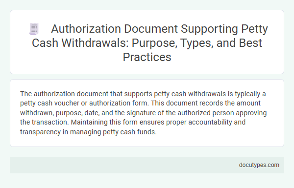 Authorization Document Supporting Petty Cash Withdrawals: Purpose, Types, and Best Practices