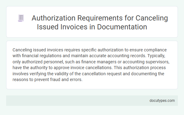Authorization Requirements for Canceling Issued Invoices in Documentation
