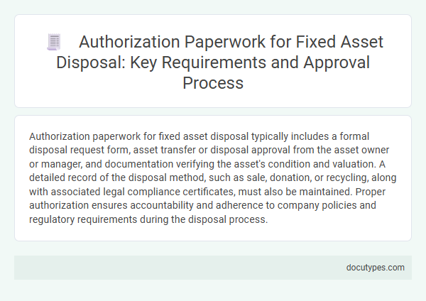 Authorization Paperwork for Fixed Asset Disposal: Key Requirements and Approval Process