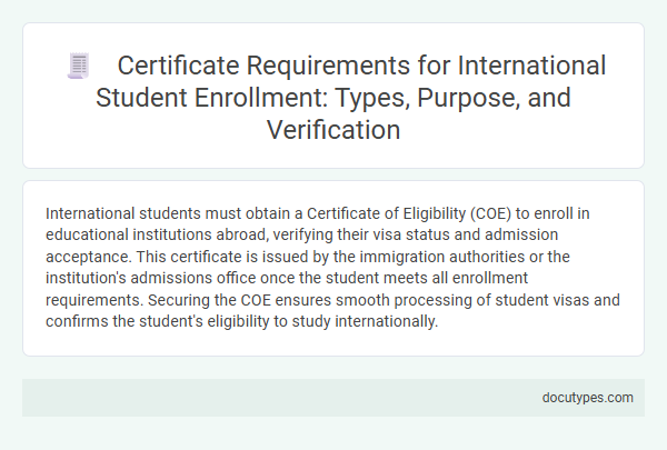 Certificate Requirements for International Student Enrollment: Types, Purpose, and Verification