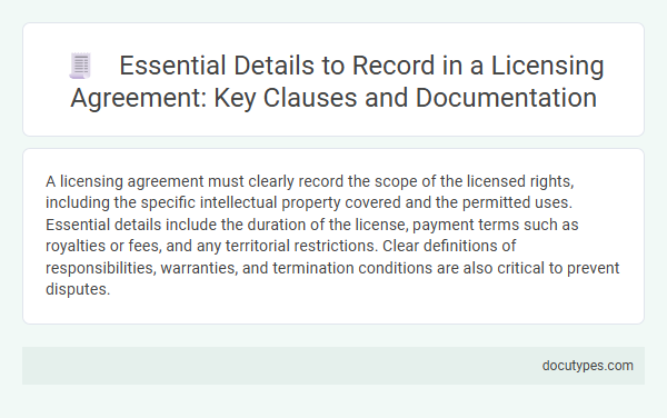 Essential Details to Record in a Licensing Agreement: Key Clauses and Documentation