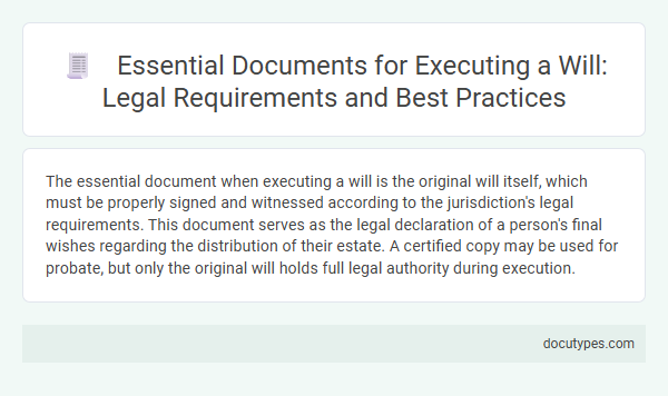 Essential Documents for Executing a Will: Legal Requirements and Best Practices