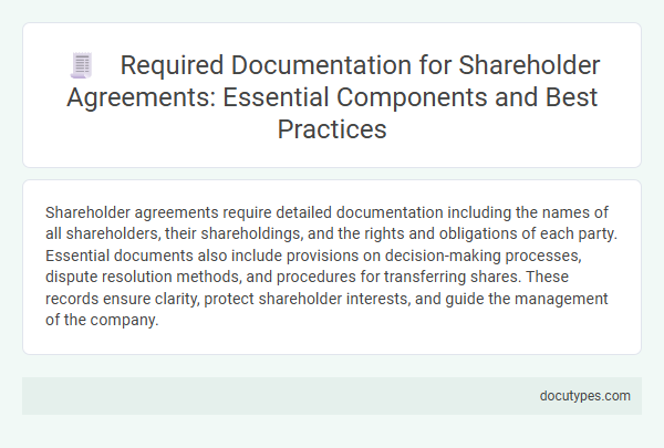Required Documentation for Shareholder Agreements: Essential Components and Best Practices