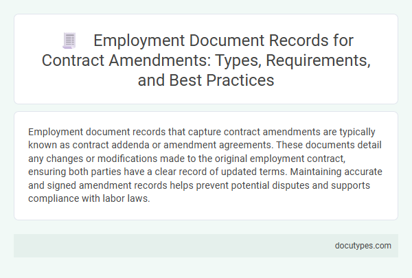 Employment Document Records for Contract Amendments: Types, Requirements, and Best Practices