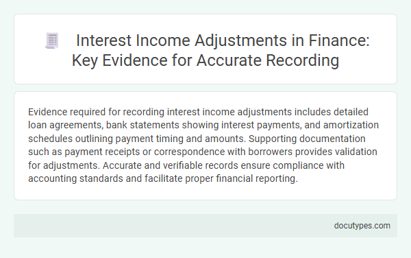 Interest Income Adjustments in Finance: Key Evidence for Accurate Recording