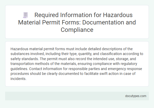 Required Information for Hazardous Material Permit Forms: Documentation and Compliance