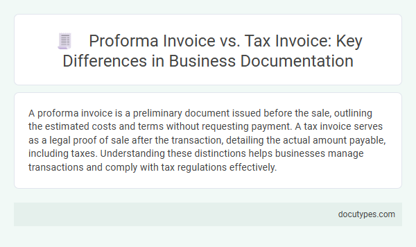 Proforma Invoice vs. Tax Invoice: Key Differences in Business Documentation