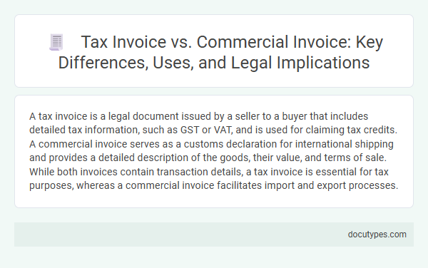 Tax Invoice vs. Commercial Invoice: Key Differences, Uses, and Legal Implications