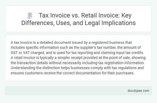 Tax Invoice vs. Retail Invoice: Key Differences, Uses, and Legal Implications