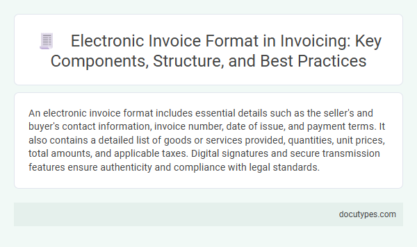 Electronic Invoice Format in Invoicing: Key Components, Structure, and Best Practices