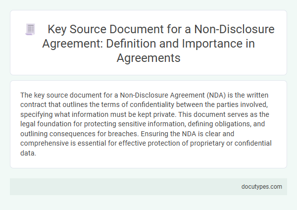 Key Source Document for a Non-Disclosure Agreement: Definition and Importance in Agreements