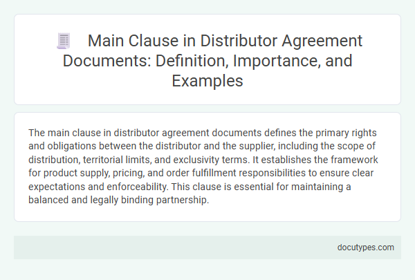 Main Clause in Distributor Agreement Documents: Definition, Importance, and Examples