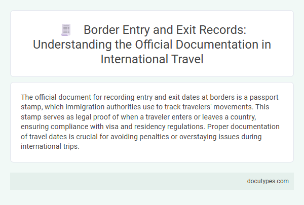 Border Entry and Exit Records: Understanding the Official Documentation in International Travel