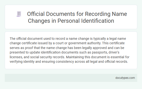 Official Documents for Recording Name Changes in Personal Identification
