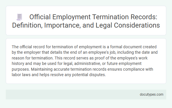 Official Employment Termination Records: Definition, Importance, and Legal Considerations