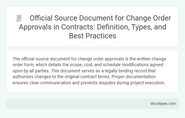 Official Source Document for Change Order Approvals in Contracts: Definition, Types, and Best Practices