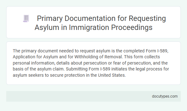 Primary Documentation for Requesting Asylum in Immigration Proceedings