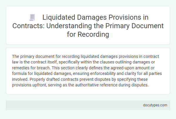Liquidated Damages Provisions in Contracts: Understanding the Primary Document for Recording