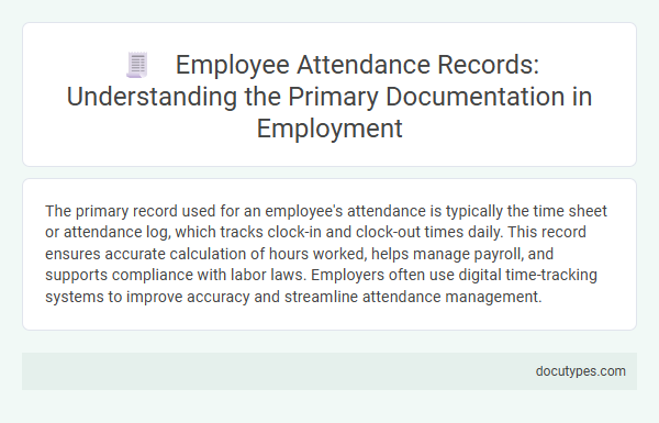 Employee Attendance Records: Understanding the Primary Documentation in Employment