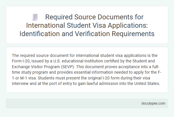 Required Source Documents for International Student Visa Applications: Identification and Verification Requirements